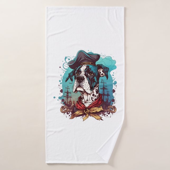 Gran Pirata de Perro de Danés (Toalla de baño)