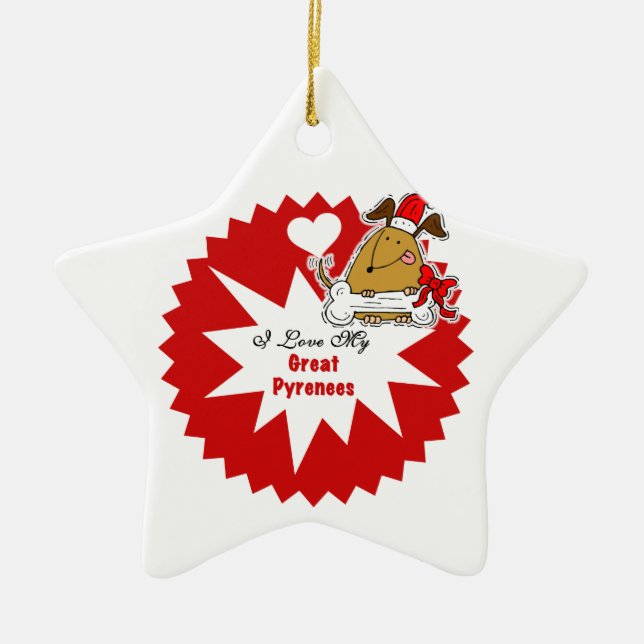Gran Pirineo Personalizado Conservar el Ornamento (Frente)