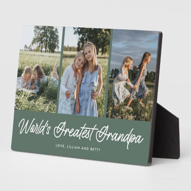 Gran placa fotográfica del abuelo verde del mundo  (Lado)