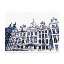 Gran plaza, Bruselas, Bélgica - postal