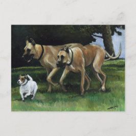 Gran postal de arte de perro danés