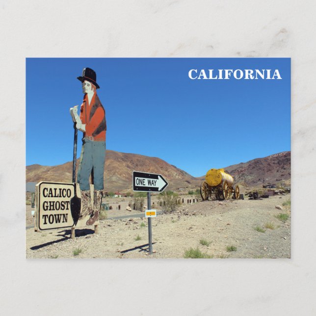 ¡Gran postal de Calico Ghost Town! (Anverso)