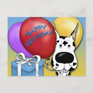 Gran postal de cumpleaños de Dane