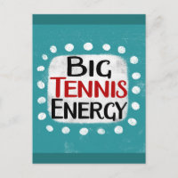 Gran postal de energía del tenis