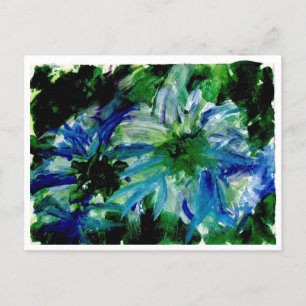 Gran postal de flores azules