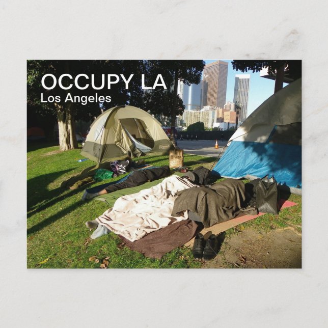 ¡Gran postal de Occupy LA! (Anverso)