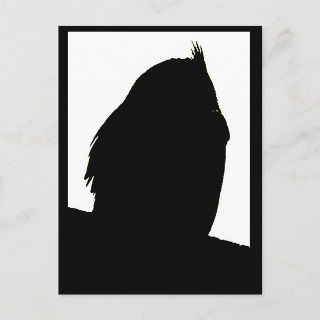 Gran postal de perfil de búho (Anverso)