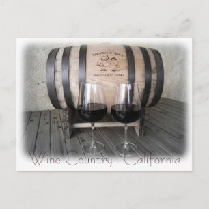 ¡Gran postal de vinos de California!