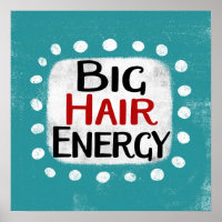 Gran Poster de energía del cabello arte en pared