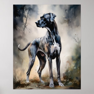 Gran Poster de impresión de arte de perro danés