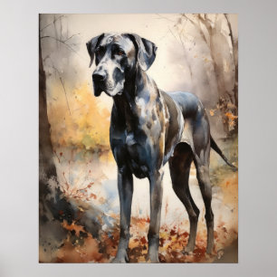 Gran Poster de impresión de arte de perro danés