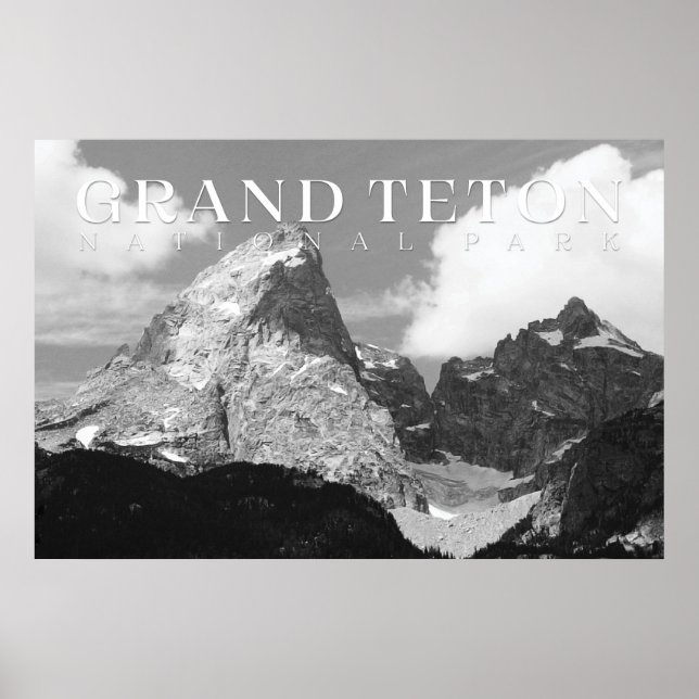 Gran Poster de Teton, impresión de Parque Nacional (Frente)