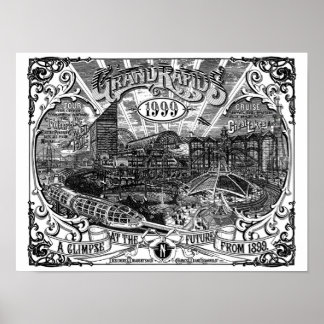 Gran Rapids 1999 16 X 12 Impresión Poster de obras