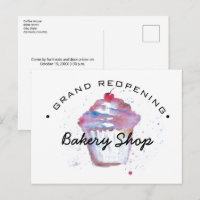 Gran reapertura Panadería invitación para pequeñas
