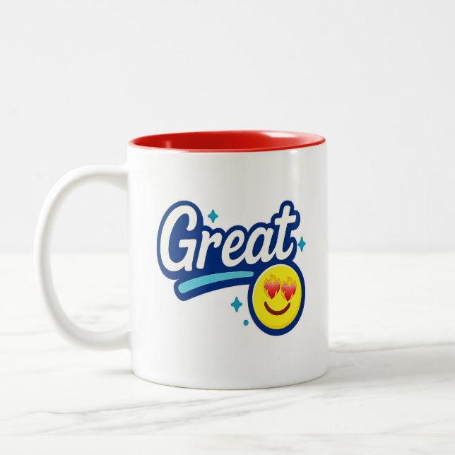 Gran regalo de tazas para café sonriente para amig (Izquierda)
