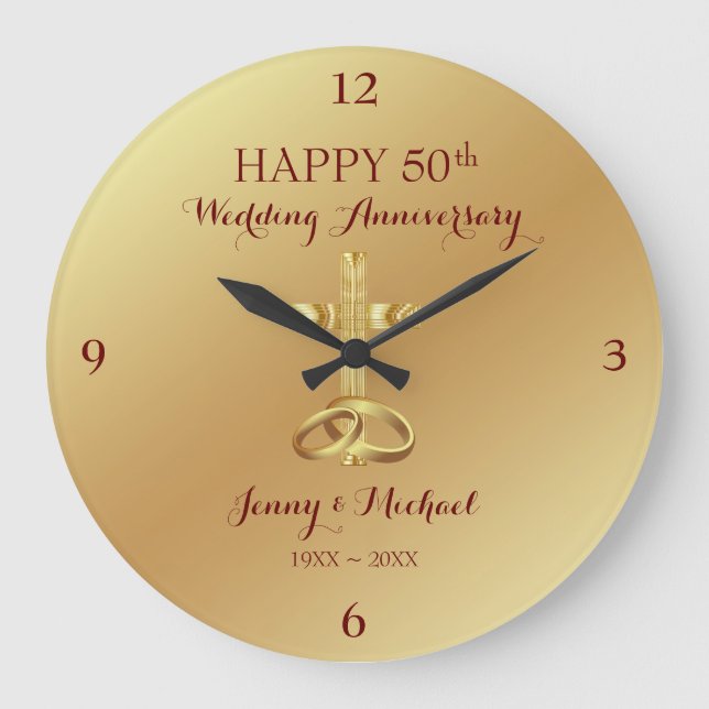 Gran reloj de aniversario de la Cruz de Oro Religi (Anverso)