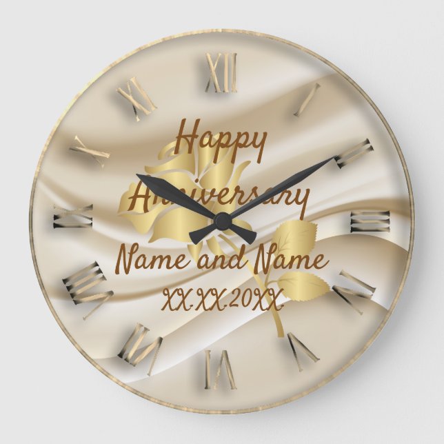 Gran reloj de aniversario feliz (Anverso)