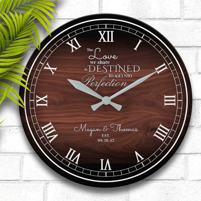 Gran reloj de aniversario personalizado de madera  (Subido por el creador)