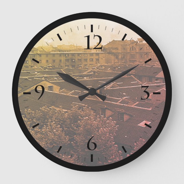 Gran reloj de la ciudad de Shanghai de China vinta (Anverso)