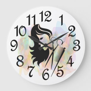 Gran reloj de pared de acrílico para salón de bell