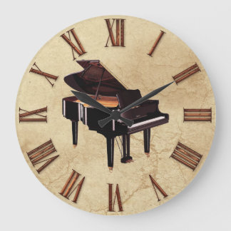 Gran reloj de pared de Piano Music-Lover