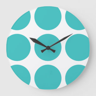 Gran reloj de pared de puntos de polka