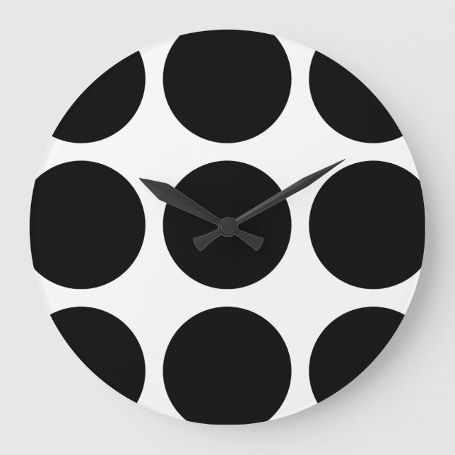 Gran reloj de pared de puntos de polka (Anverso)
