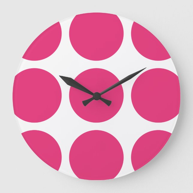 Gran reloj de pared de puntos de polka (Anverso)