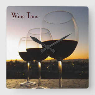 ¡Gran reloj de pared del tiempo del vino!
