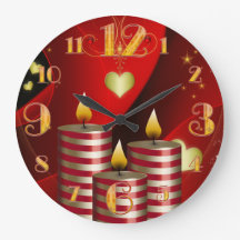Gran reloj de velas de tres Navidades