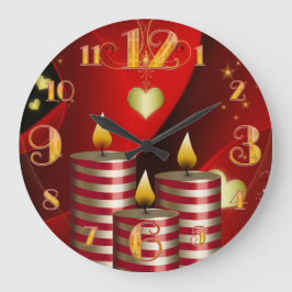 Gran reloj de velas de tres Navidades