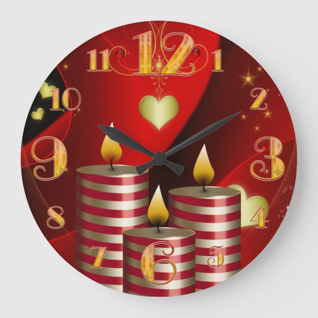 Gran reloj de velas de tres Navidades (Anverso)