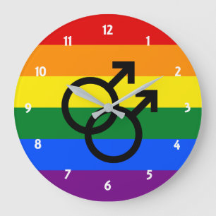 Gran reloj del orgullo arcoiris