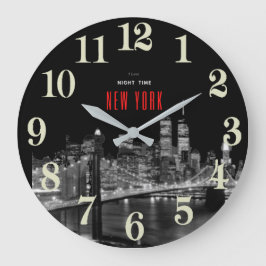 Gran reloj del puente Brooklyn de Nueva York