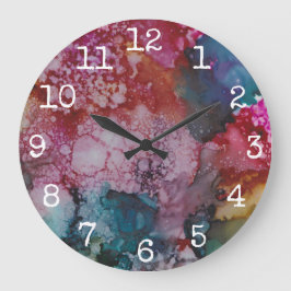 Gran reloj redondo "Pink-Blues"