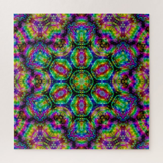 Gran rompecabezas de arte fractal Kaleidoscópico (Vertical)