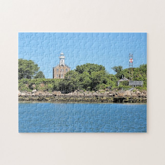 Gran rompecabezas de capitán Island Lighthouse (Horizontal)