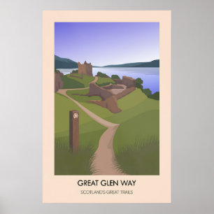 Gran ruta de Glen Escocia Grandes Senderos Póster