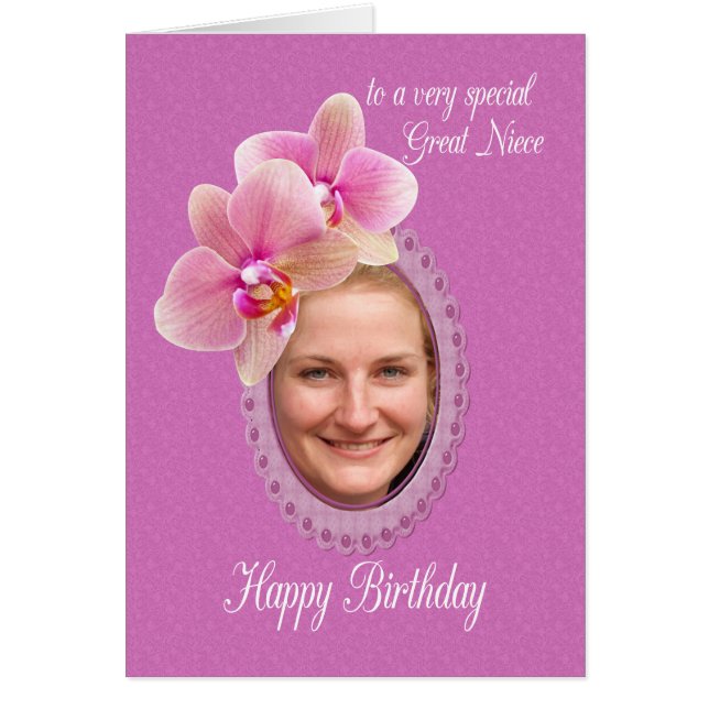 Gran sobrina Deseos Especiales De Cumpleaños Orquí (Frente)