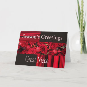 gran sobrina Feliz tarjeta de Navidad