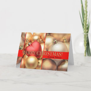 gran sobrina Feliz tarjeta de Navidad