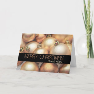 gran sobrina Feliz tarjeta de Navidad