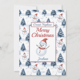 Gran sobrino Feliz Navidad y planicie de nieve