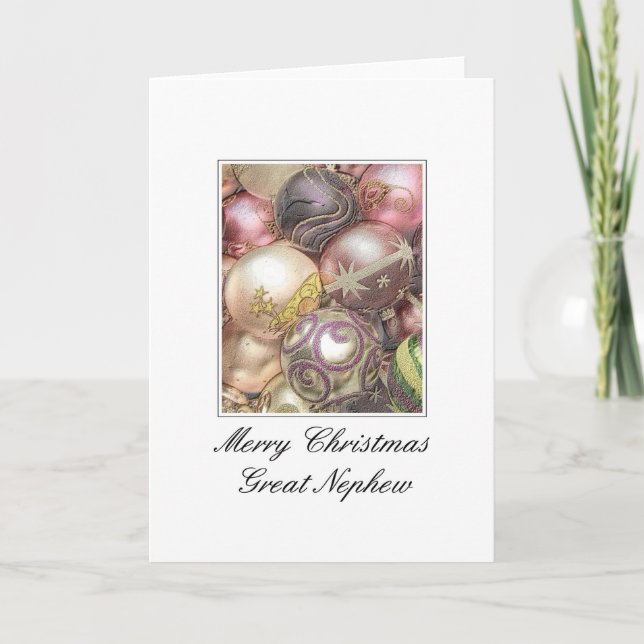 gran sobrino tarjeta de Navidad de Feliz (Anverso)