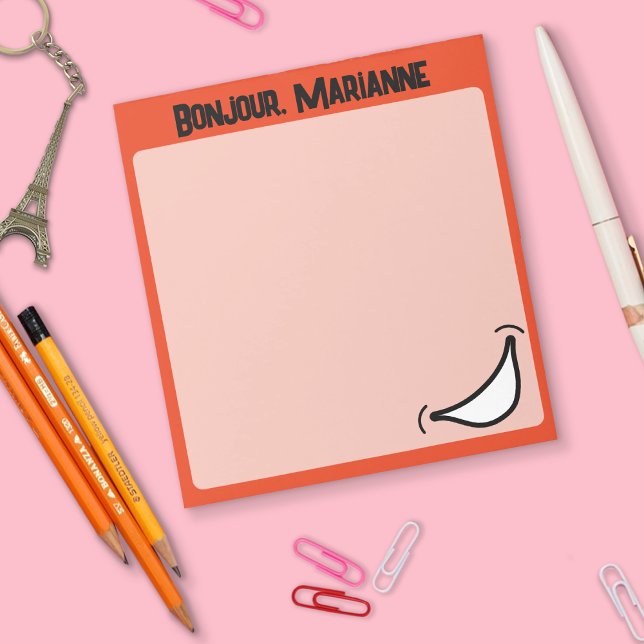 Gran Sonrisa vibrante Bloc de notas colorido (Big Smile Notepad orange)