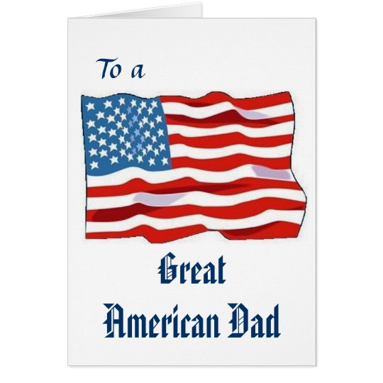 Gran tarjeta americana del papá