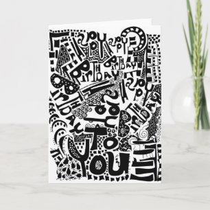 Gran tarjeta artística de cumpleaños