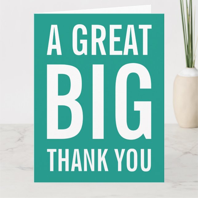 Gran tarjeta de agradecimiento (Anverso)