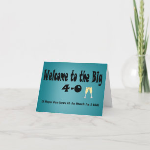 Gran tarjeta de cumpleaños 4-0 40