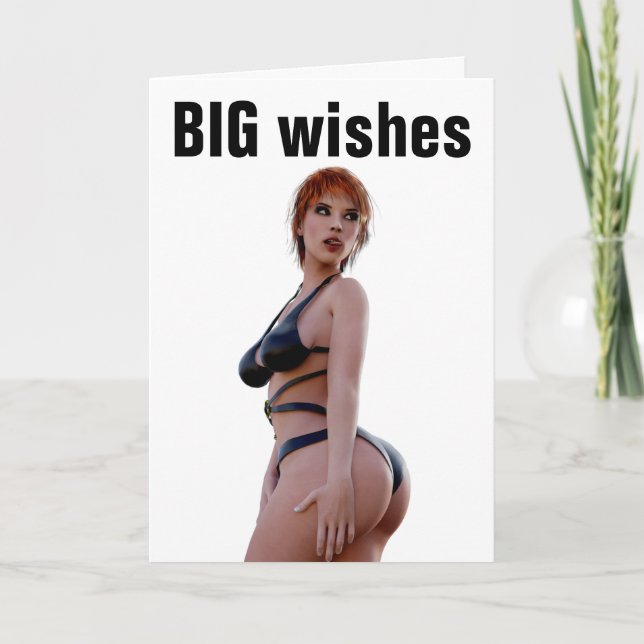 GRAN TARJETA DE CUMPLEAÑOS DE CHICA BUTT (Anverso)